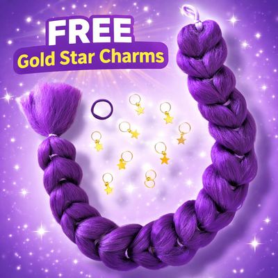 Tie-In Dragon Braid - Purple Tie-In Dragon Braid - Purple