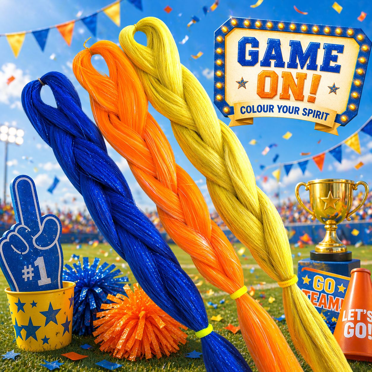 Mermaid Braiding Hair - Orange