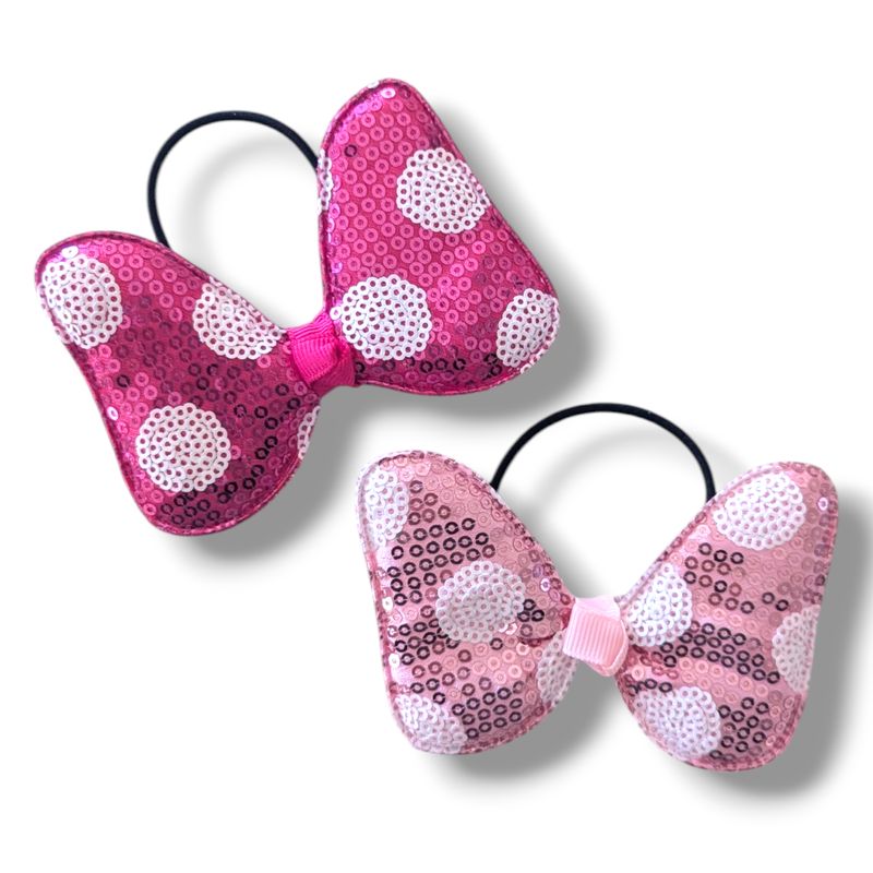 Bow Hair Ties - Pink Minnie