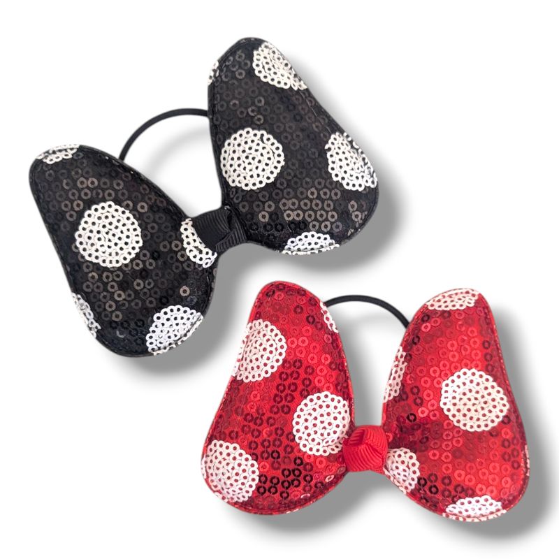 Bow Hair Ties - Red Minnie