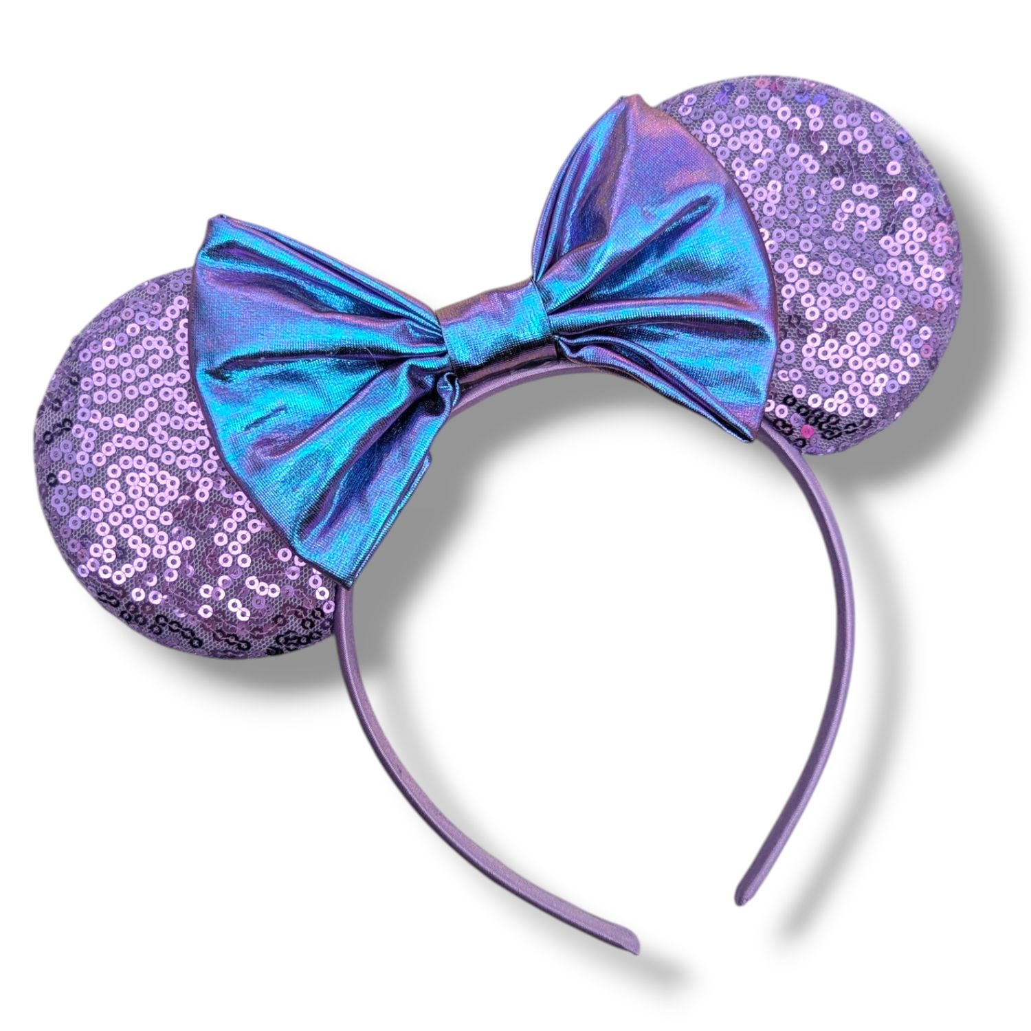 Sequin Bow Headband - Purple