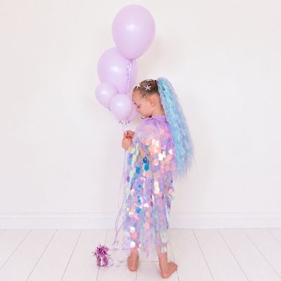 Mermaid Shimmer Sequin Cape - Lilac