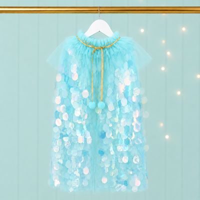 Mermaid Shimmer Cape - Aqua