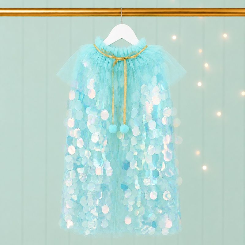 Mermaid Shimmer Cape - Aqua