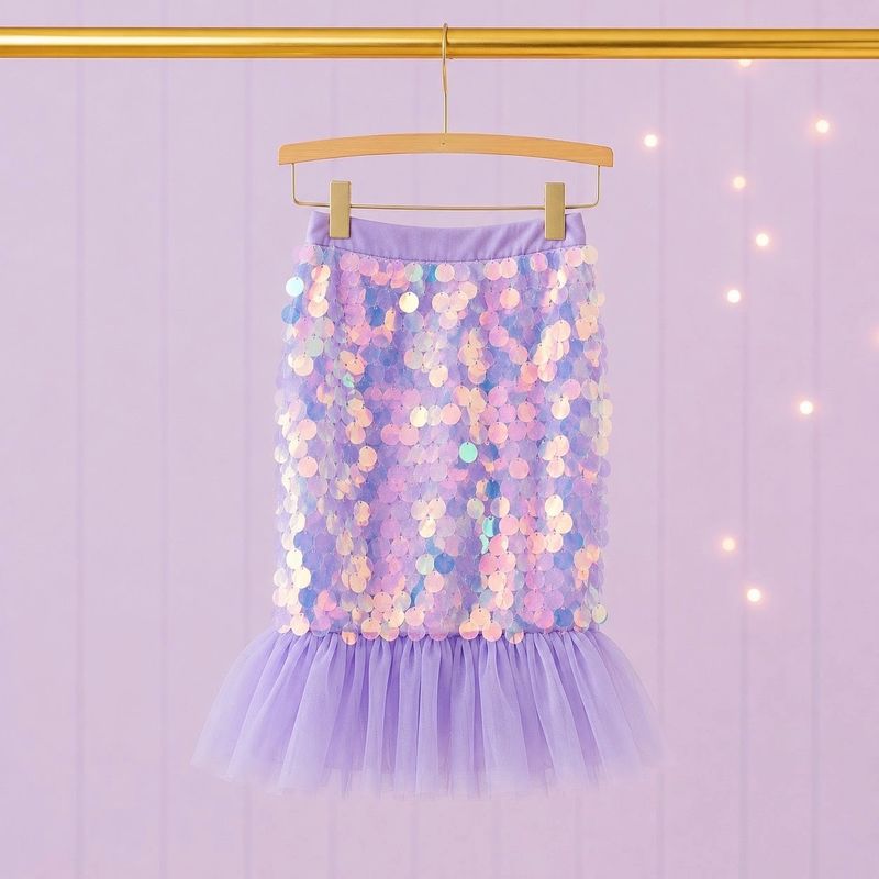 Mermaid Shimmer Skirt - Lilac