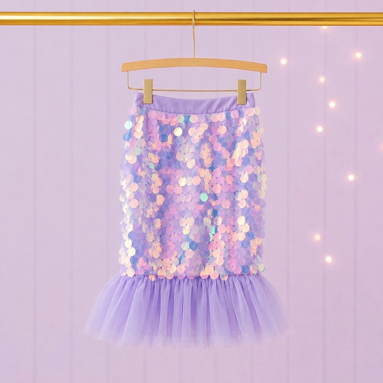 Mermaid Shimmer Skirt - Lilac