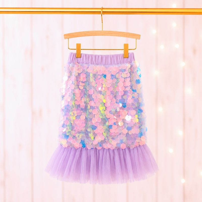 Mermaid Shimmer Sequin Skirt - Lilac