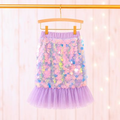 Mermaid Shimmer Sequin Skirt - Lilac