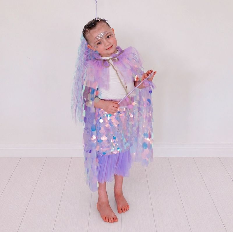 Mermaid Shimmer Sequin Skirt - Lilac