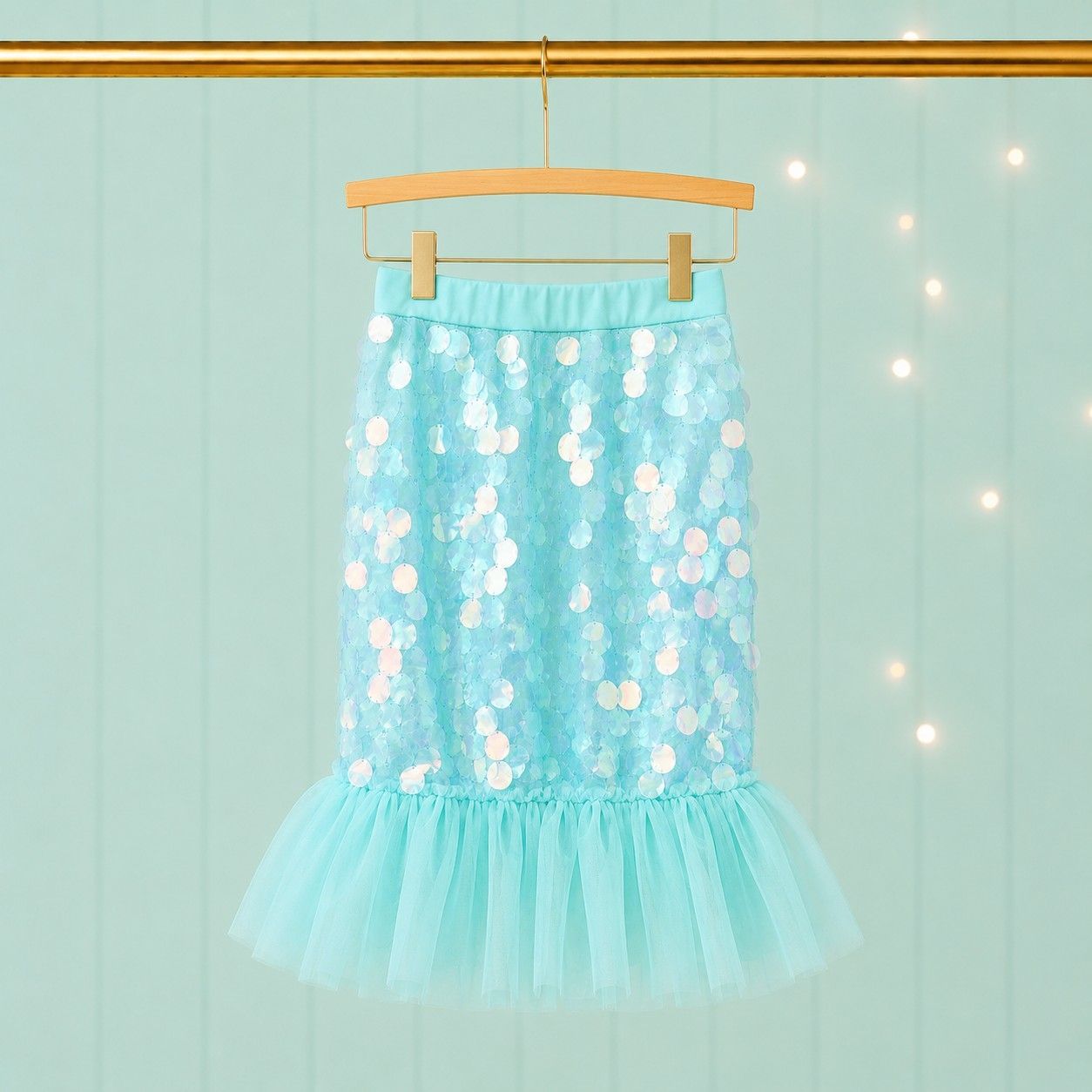 Mermaid Shimmer Skirt - Aqua