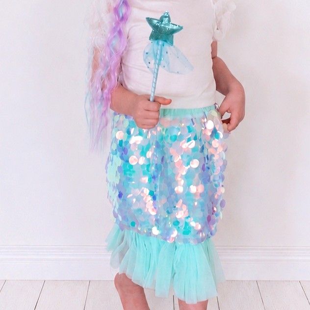 Mermaid Shimmer Skirt - Aqua