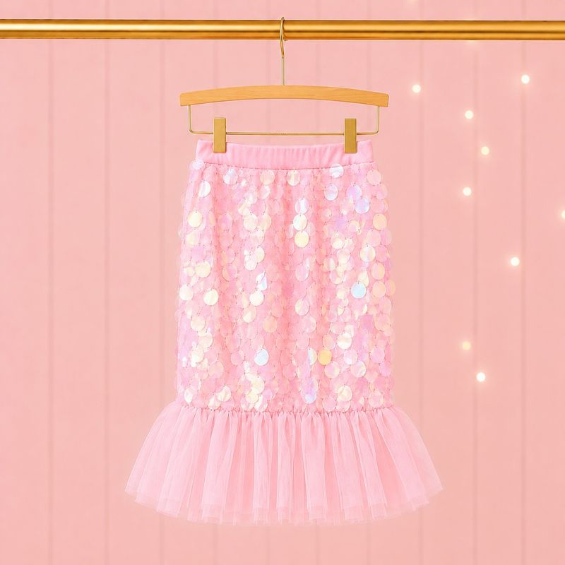 Mermaid Shimmer Skirt - Pink
