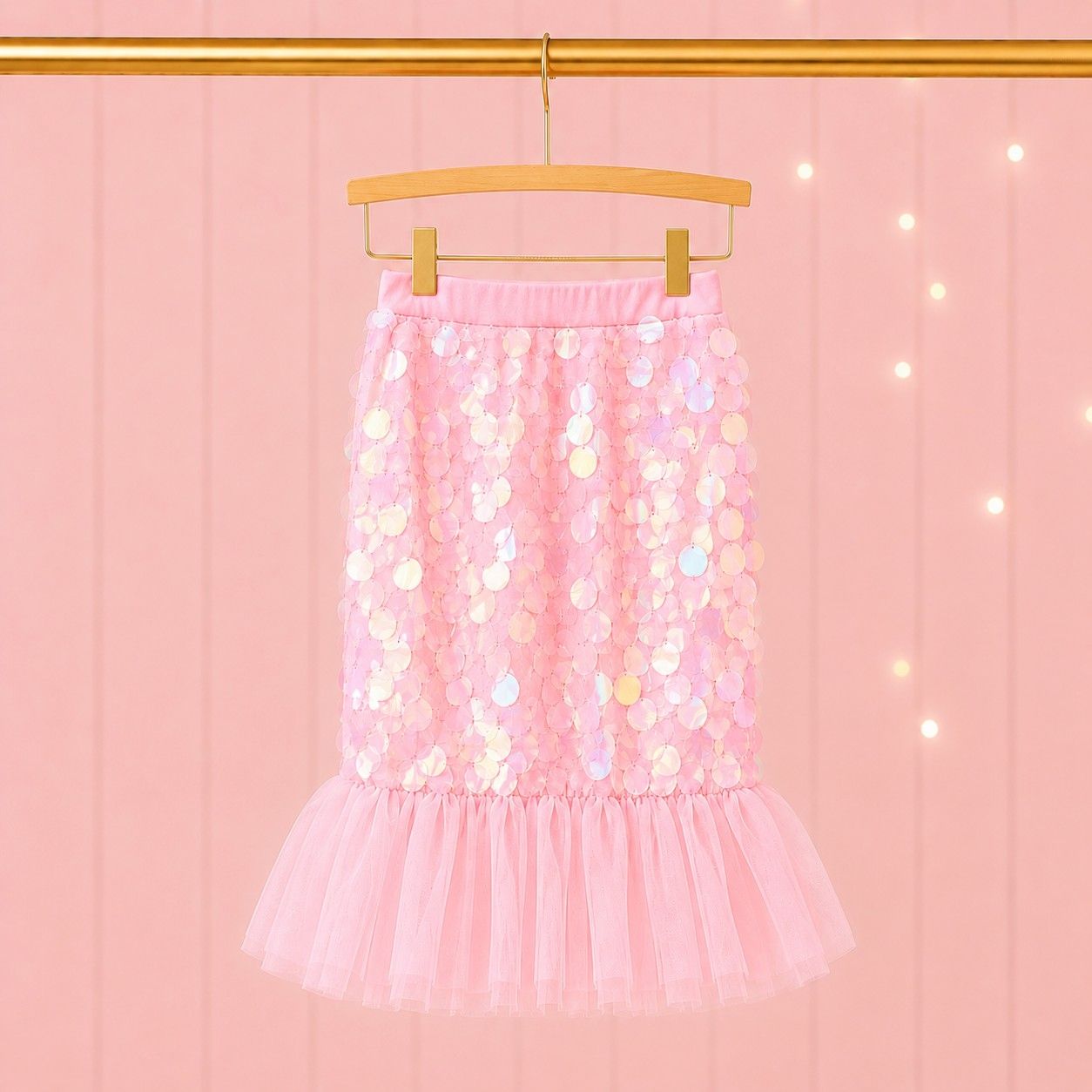 Mermaid Shimmer Skirt - Pink