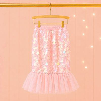 Mermaid Shimmer Skirt - Apricot