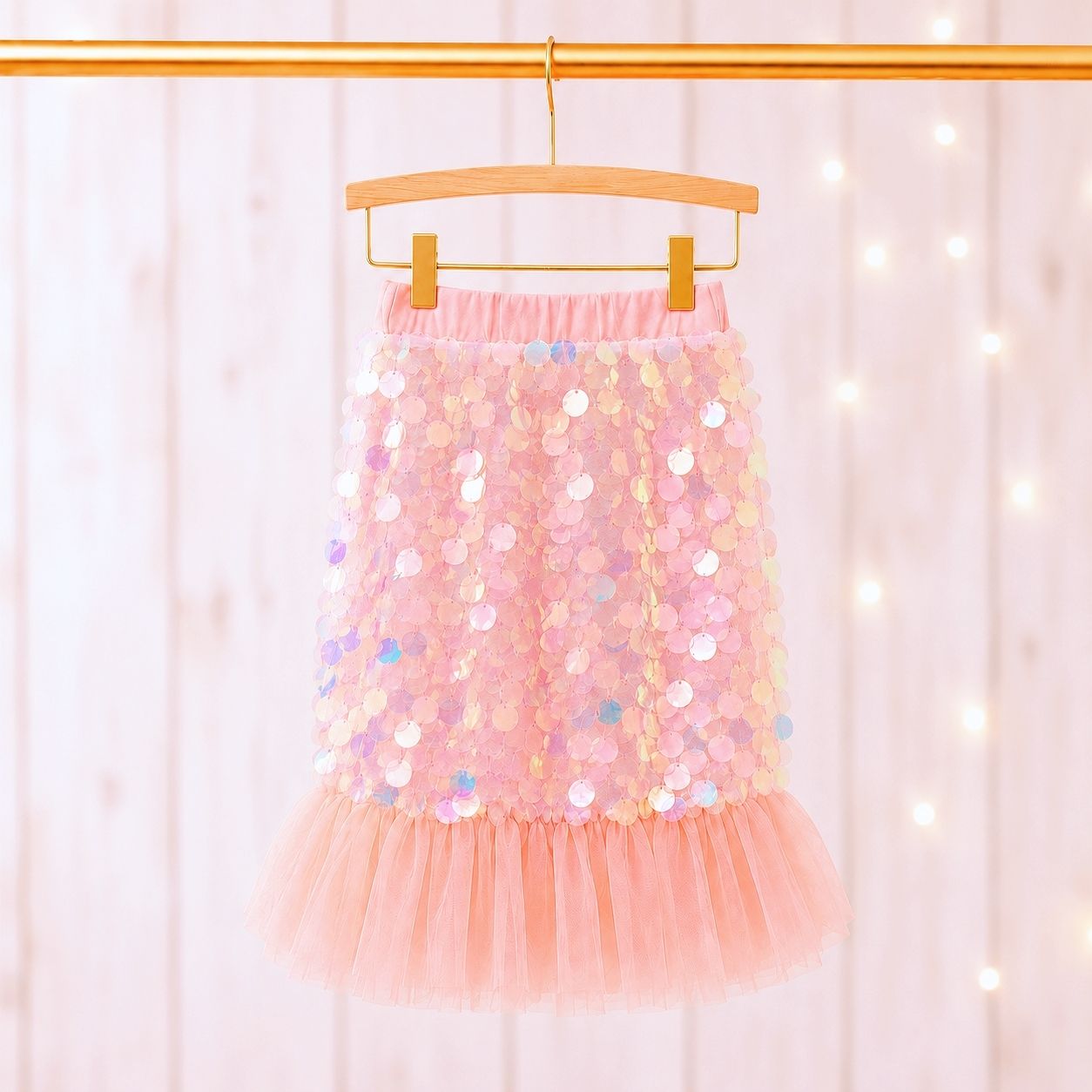 Mermaid Shimmer Skirt - Coral