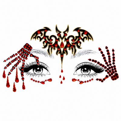 Halloween Face Gems - Midnight Wings