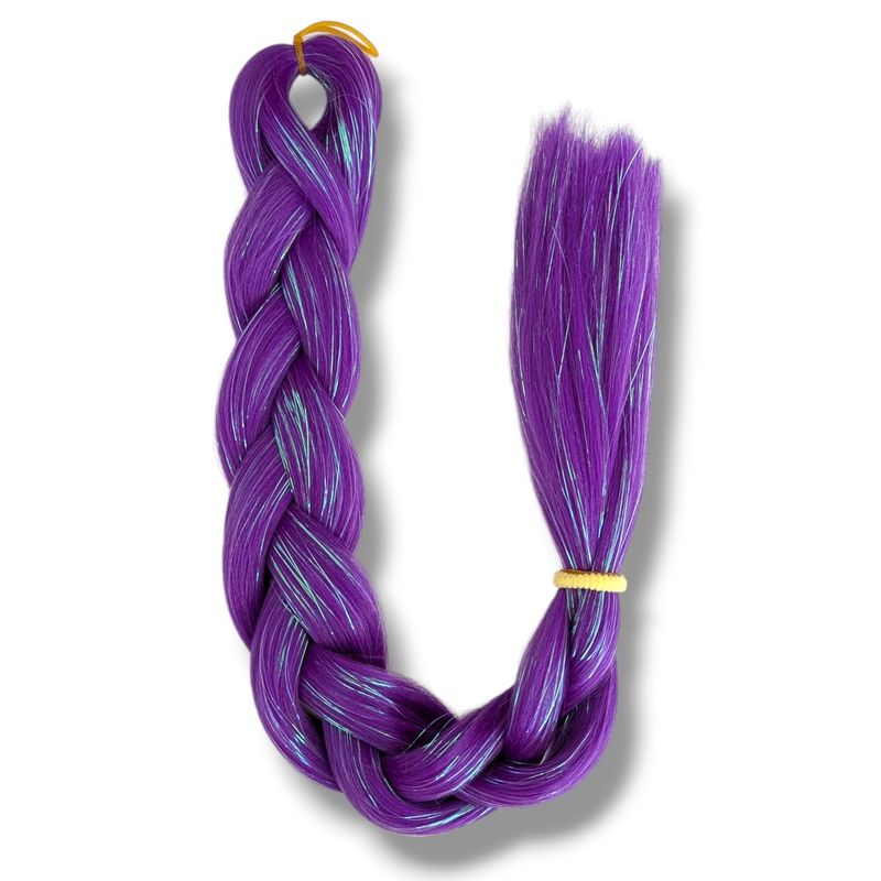 Mermaid Braiding Hair - Rumi Purple Tinsel
