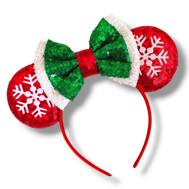 Christmas Bow Headband - Snowflake
