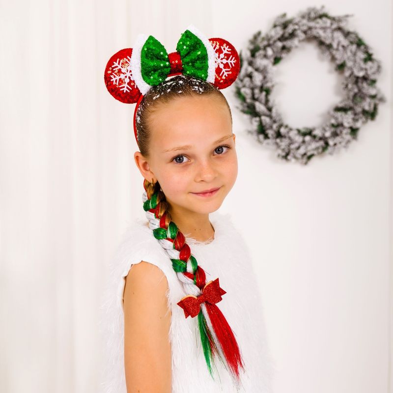 Christmas Bow Headband - Snowflake