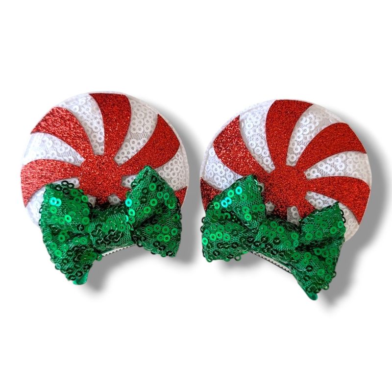 Christmas Piggy tail Clips - Candy 