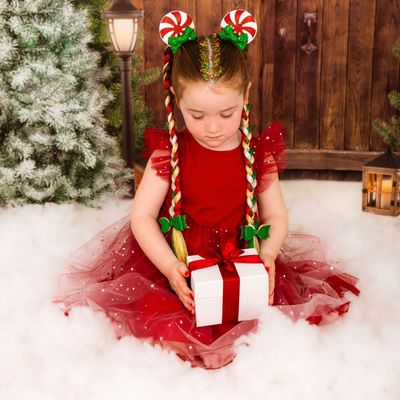 Christmas Piggy tail Clips - Candy