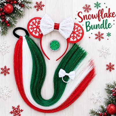 Hair Bundle - Xmas Snowflake Bundle