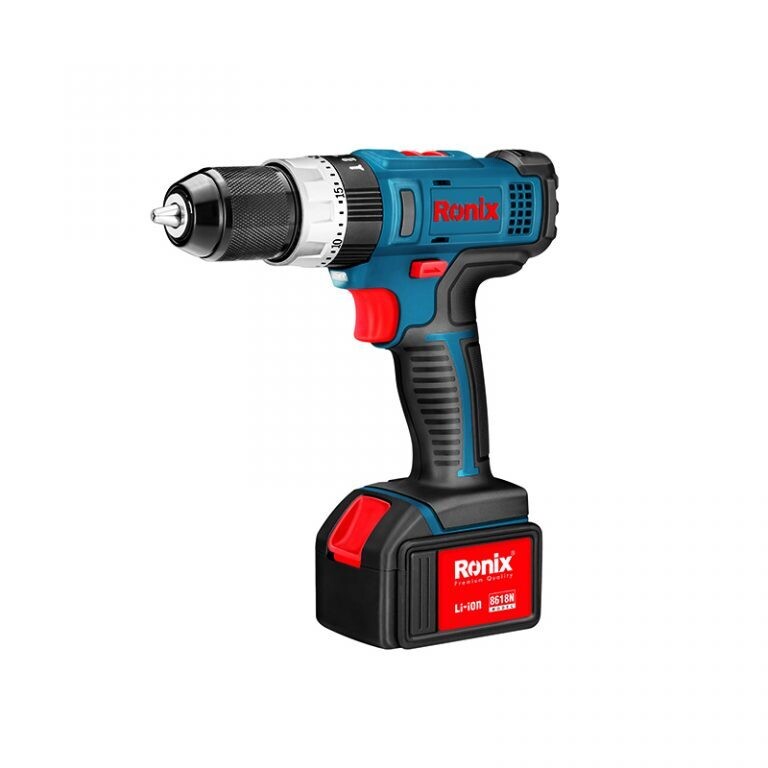 Taladro Atornilladora Percutor Inalambrico Bateria 18v Ronix