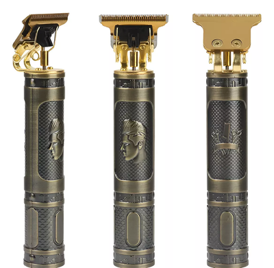 Maquina Corta Pelo Barba Patilla Peluquería Metal Pro Bateri Color Dorado Oscuro