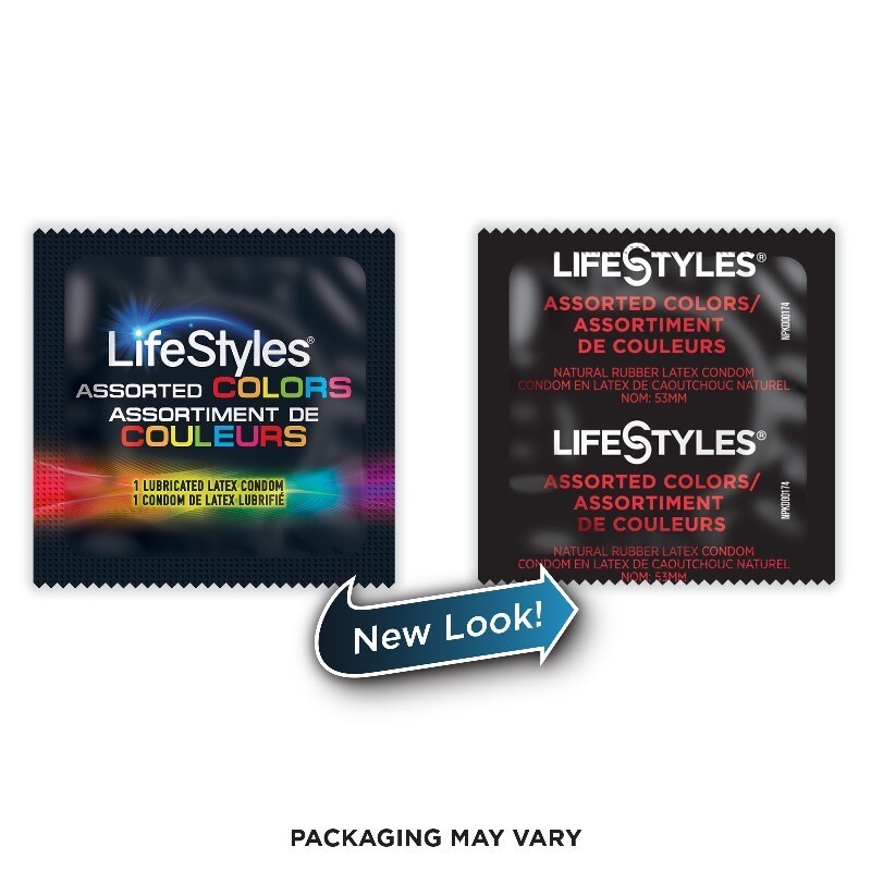 50 CT LifeStyles Assorted Colors Condoms