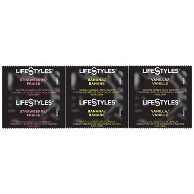 100 CT LifeStyles Assorted Flavors Condoms