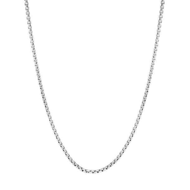 Fine Box-Link Necklace 18" Long - 14k White Gold 2.86 grams