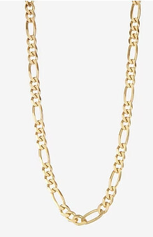 24&quot; Figaro Necklace - Solid 18k Yellow Gold 8.55 grams
