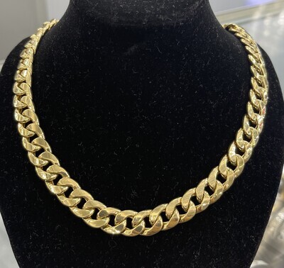22&quot; Long Elegant Necklace - Solid 18k Yellow Gold 41.27gm