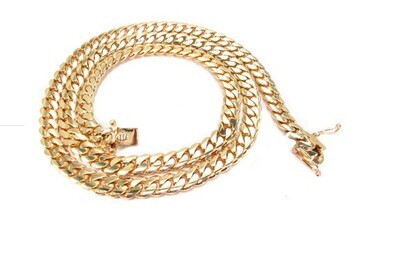 24" Long Miami Cuban Necklace - Solid 14k Yellow Gold 150gm