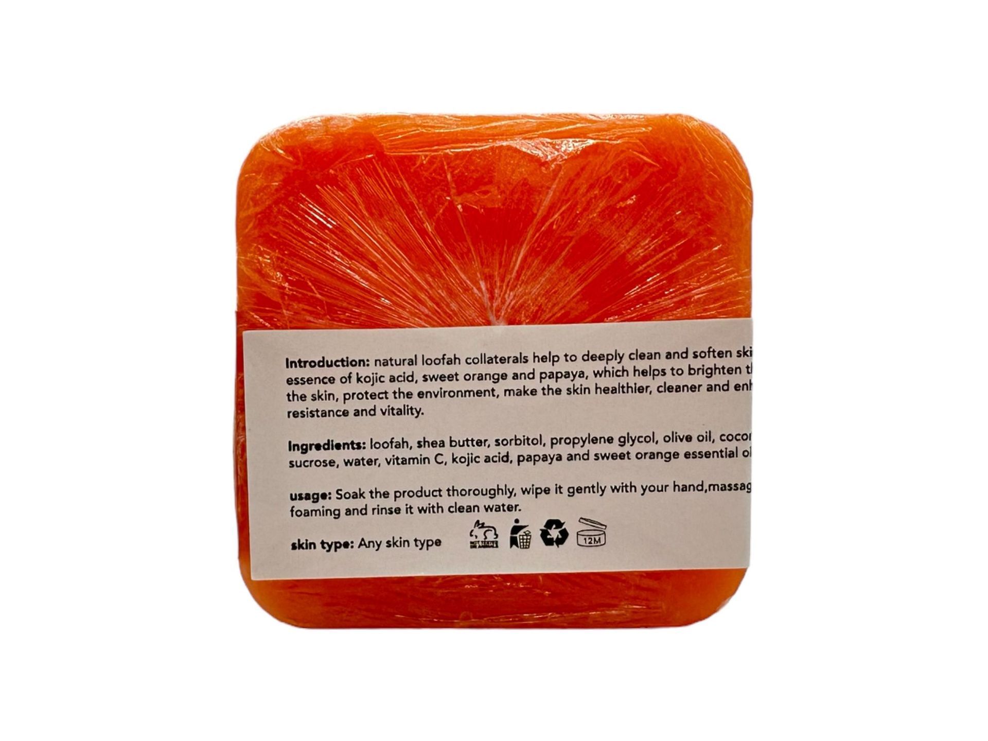Papaya and Kojic Acid Loofah Soap
