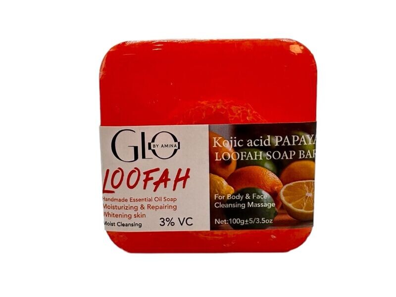 Papaya and Kojic Acid Loofah Soap