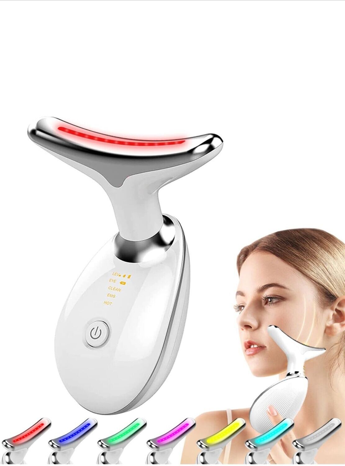 LED Light Therapy Face and Neck Massager
