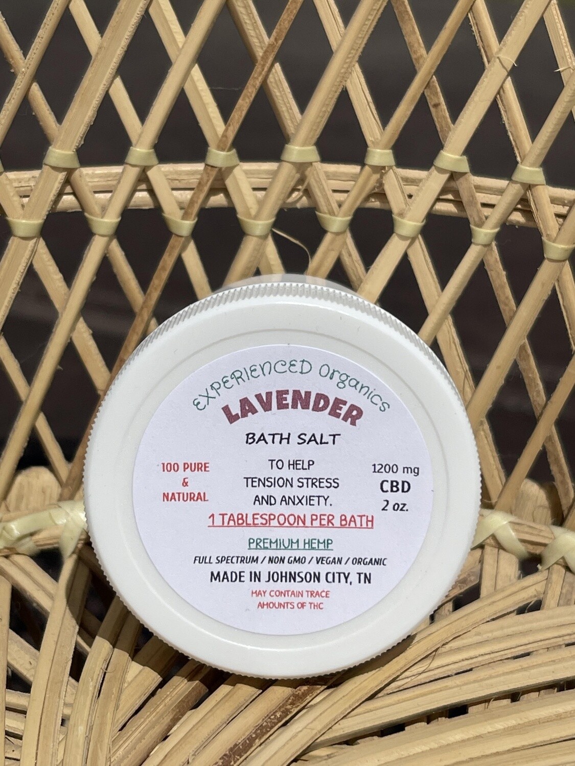 CBD Bath Salts, Scent: Lavender