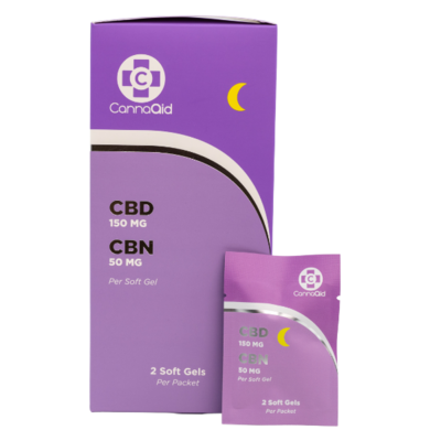 CannaAid CBD + CBN Vegan Soft Gels 200 MG (30 Pack)