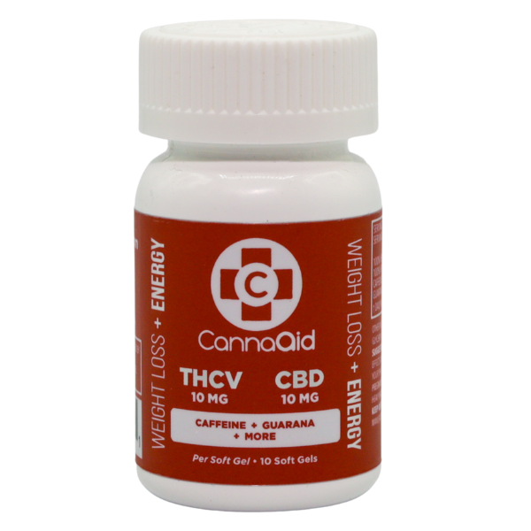 CannaAid THCV + CBD Weight Loss and Energy Vegan Soft Gels 200 MG