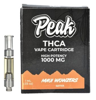 Peak 1G THCA Vape Cartridge, Strain: Maui Wowzers (S)