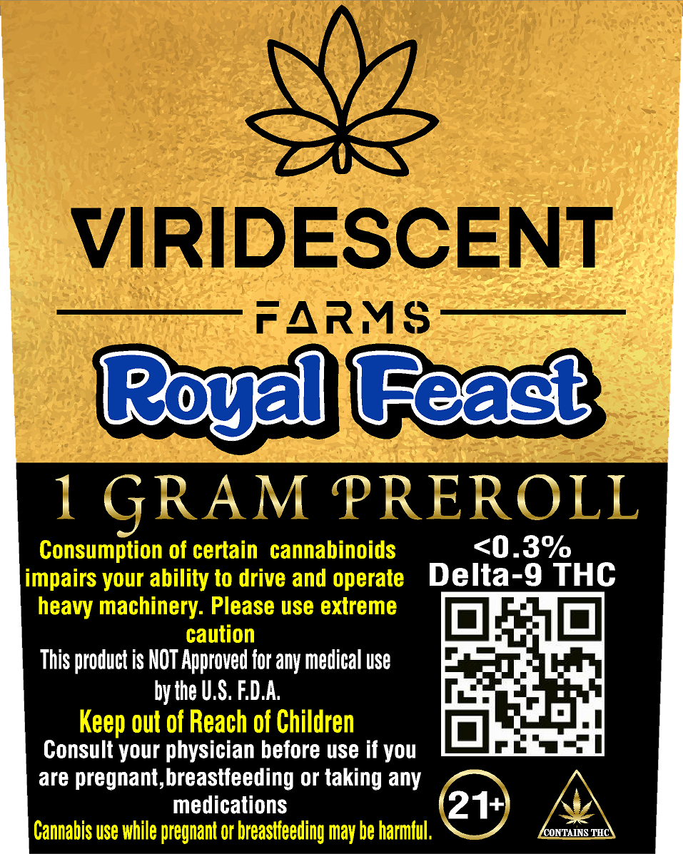 1 Gram Pre- Roll, Strain: Royal Feast (S)