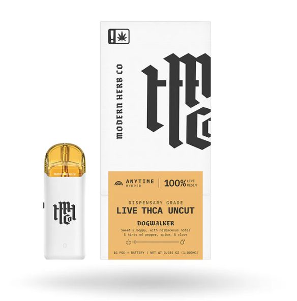 Modern Herb THCa Live Resin Uncut Starter Pod Kit, Strain: Dog walker (H)