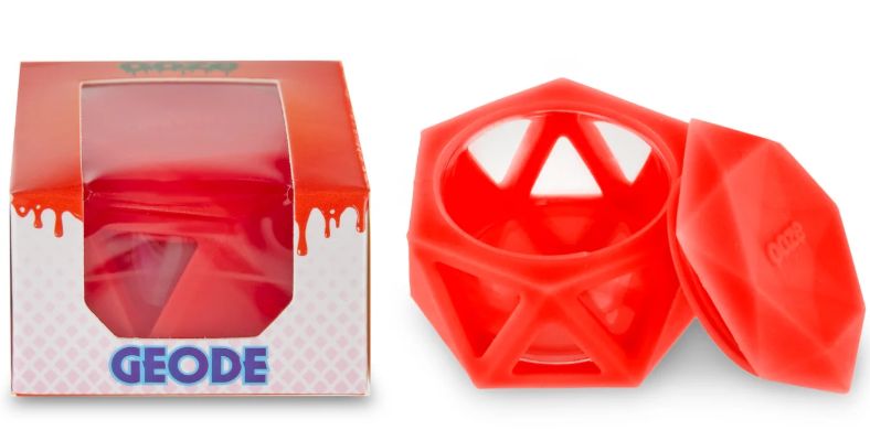 Ooze Geode Silicone &amp; Glass, Color: Scarlet