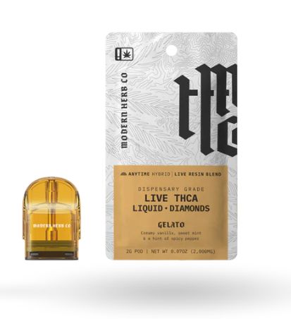 Modern Herb THCa POD Refill Live Resin Liquid Diamonds, Strain: Gelato (H)
