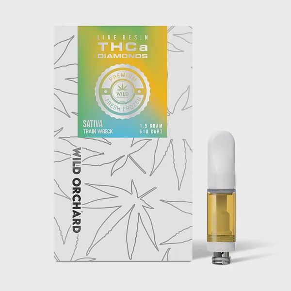 Wild Orchard 1.5G THCa Diamond Live Resin Cartridge, Strain: Train Wreck (S)