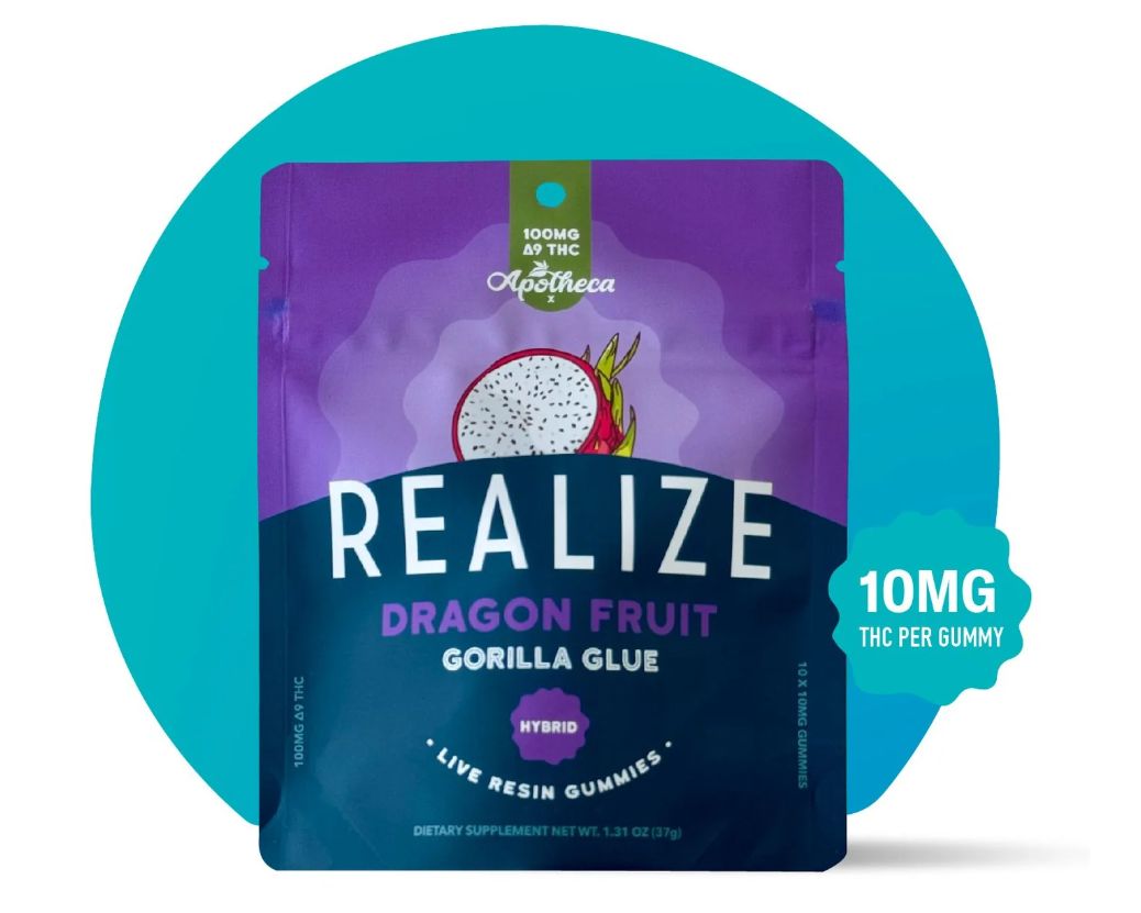 Realize x Apotheca Live Resin Gummies, Dragon Fruit - Gorilla Glue