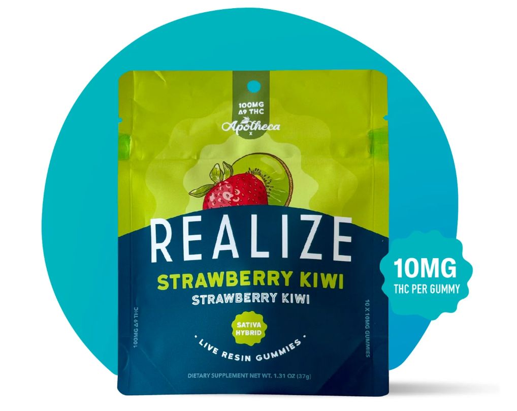 Realize x Apotheca Live Resin Gummies, Strawberry Kiwi - Strawberry Kiwi
