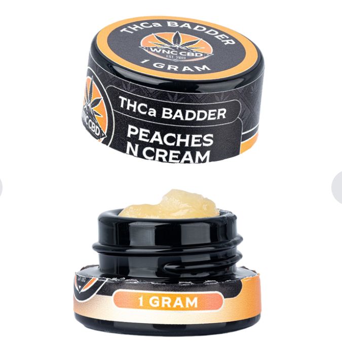 WNC CBD THCA Badder, Strain: Peaches N Cream