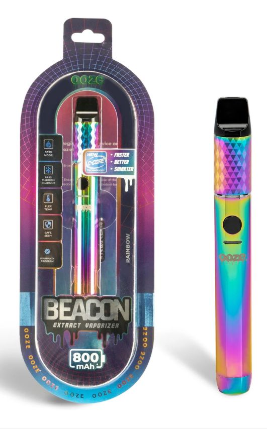 Ooze Beacon Extract Vaporizer – C-Core 800 mAh, Color: Rainbow